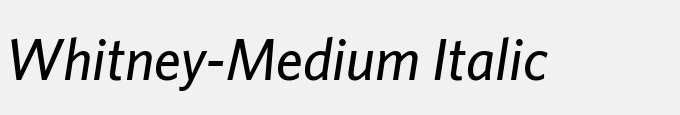 Whitney-Medium Italic