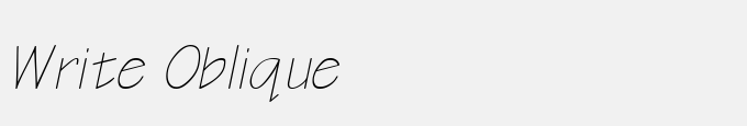 Write Oblique