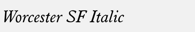 Worcester SF Italic
