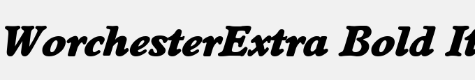 Worchester-Extra Bold Ita