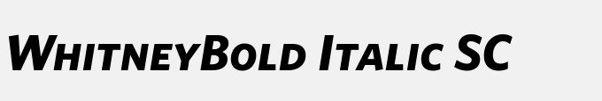 Whitney-Bold Italic SC