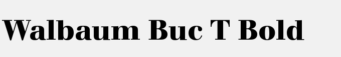 Walbaum Buc T Bold