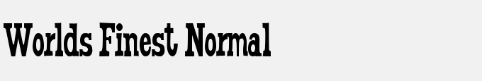 Worlds Finest Normal