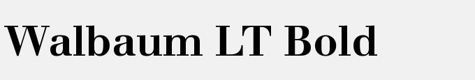 Walbaum LT Bold