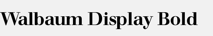 Walbaum Display-Bold