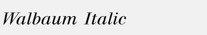 Walbaum Italic