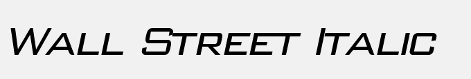 Wall Street Italic