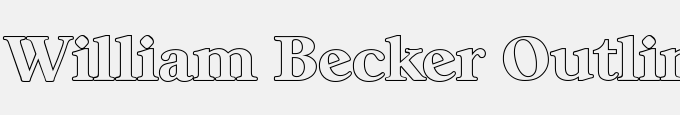William Becker Outline-Extra Bold