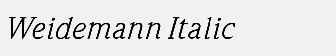 Weidemann Italic