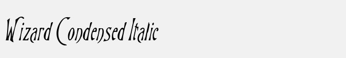 Wizard Condensed Italic