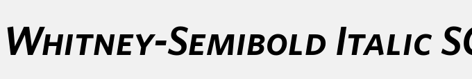 Whitney-Semibold Italic SC