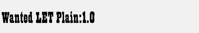 Wanted LET Plain:1.0