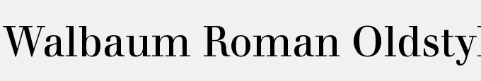 Walbaum Roman Oldstyle Figures
