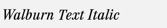 Walburn Text Italic