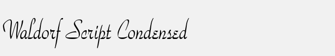 Waldorf Script Condensed