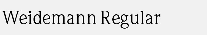 Weidemann Regular