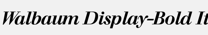 Walbaum Display-Bold Italic