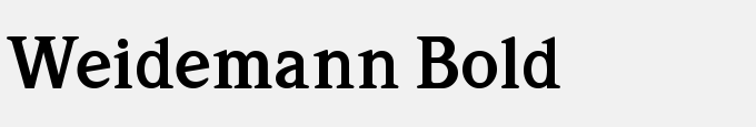 Weidemann Bold