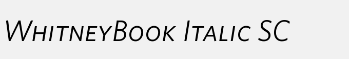 Whitney-Book Italic SC