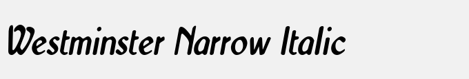 Westminster Narrow Italic