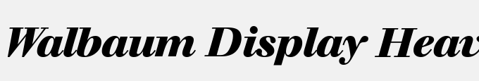 Walbaum Display Heavy-Regular Italic