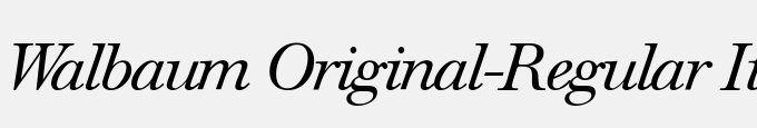 Walbaum Original-Regular Italic