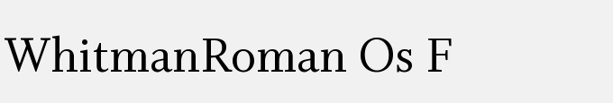 Whitman-Roman Os F