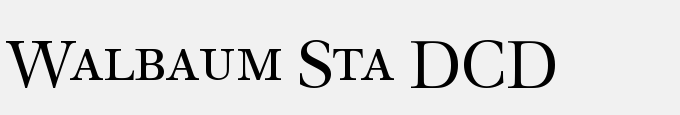 Walbaum Sta DCD