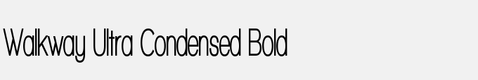 Walkway Ultra Condensed Bold