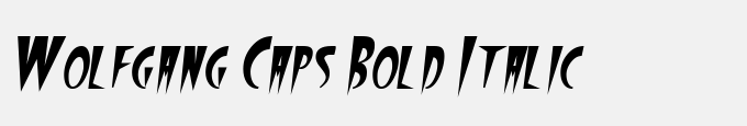 Wolfgang Caps Bold Italic