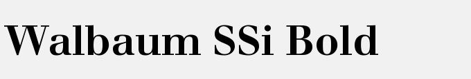 Walbaum SSi Bold