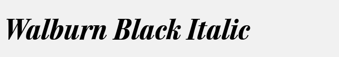 Walburn Black Italic