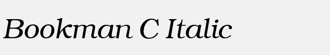 Bookman C Italic