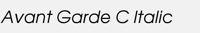 Avant Garde C Italic