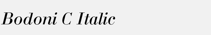 Bodoni C Italic