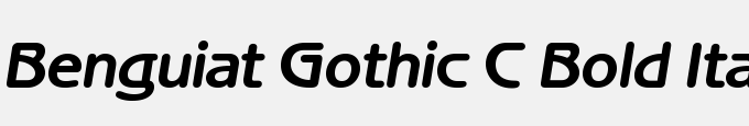Benguiat Gothic C Bold Italic