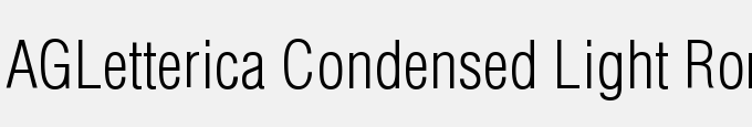 AGLetterica Condensed Light Roman