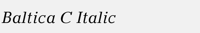 Baltica C Italic
