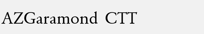 AZGaramond CTT