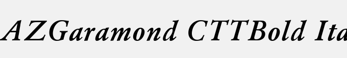 AZGaramond CTT-Bold Italic