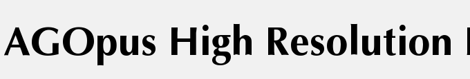 AGOpus High Resolution Bold