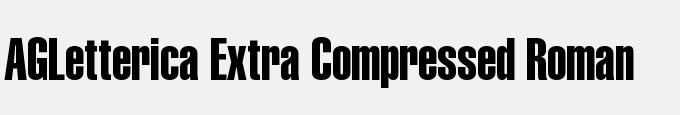 AGLetterica Extra Compressed Roman