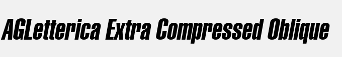 AGLetterica Extra Compressed Oblique
