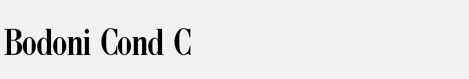 Bodoni Cond C