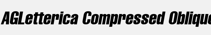 AGLetterica Compressed Oblique