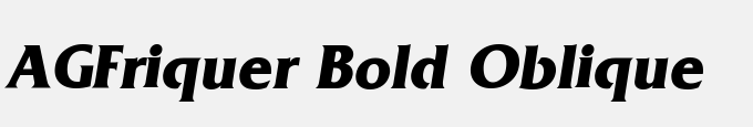 AGFriquer Bold Oblique