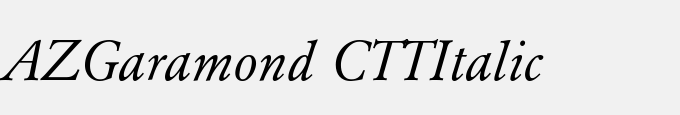 AZGaramond CTT-Italic