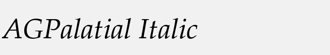 AGPalatial Italic
