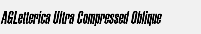 AGLetterica Ultra Compressed Oblique