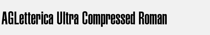 AGLetterica Ultra Compressed Roman
